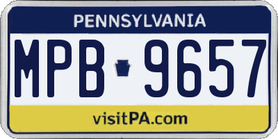 PA license plate MPB9657