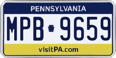 PA license plate MPB9659