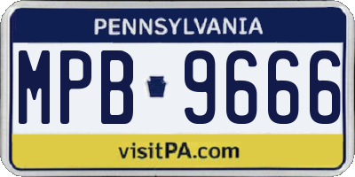 PA license plate MPB9666