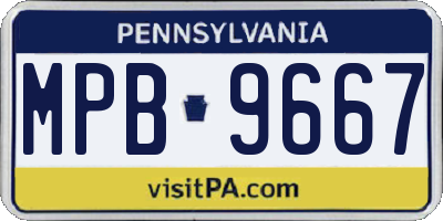 PA license plate MPB9667