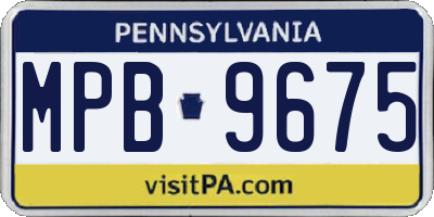 PA license plate MPB9675