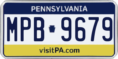 PA license plate MPB9679