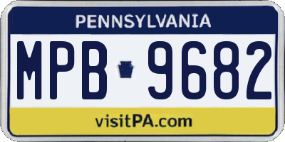 PA license plate MPB9682