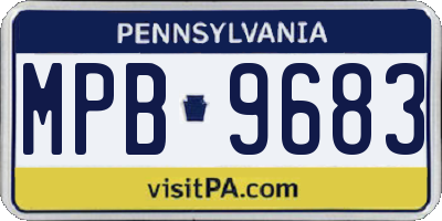 PA license plate MPB9683
