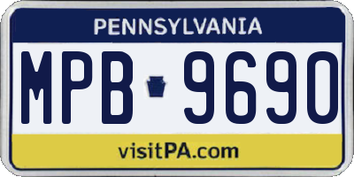 PA license plate MPB9690