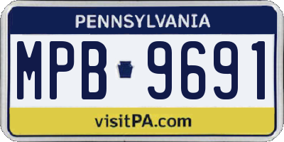 PA license plate MPB9691