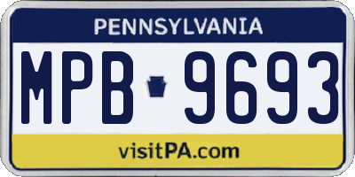 PA license plate MPB9693