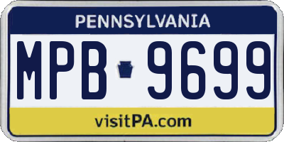 PA license plate MPB9699