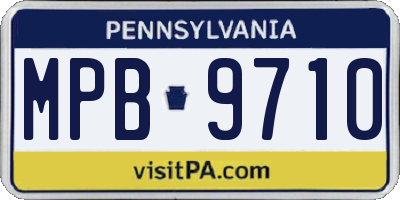 PA license plate MPB9710