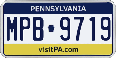 PA license plate MPB9719