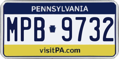PA license plate MPB9732