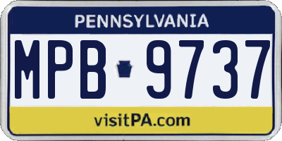 PA license plate MPB9737