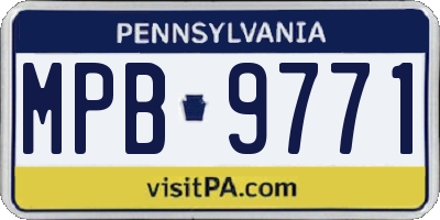 PA license plate MPB9771
