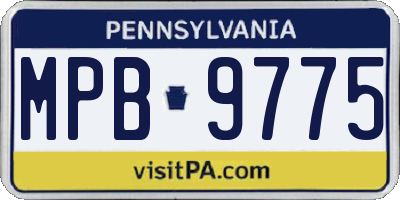 PA license plate MPB9775