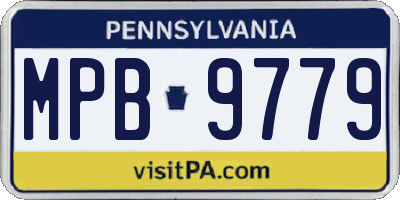 PA license plate MPB9779