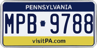 PA license plate MPB9788