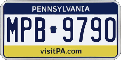 PA license plate MPB9790