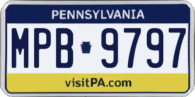PA license plate MPB9797