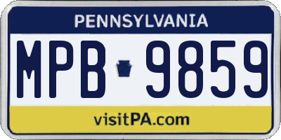 PA license plate MPB9859