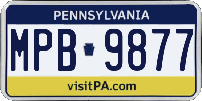 PA license plate MPB9877