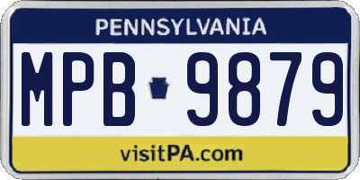 PA license plate MPB9879