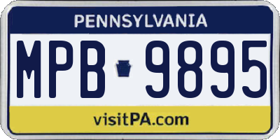 PA license plate MPB9895