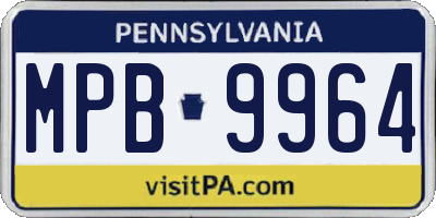 PA license plate MPB9964