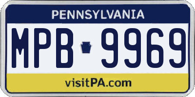 PA license plate MPB9969