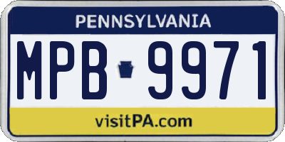 PA license plate MPB9971