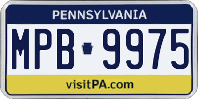 PA license plate MPB9975