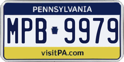 PA license plate MPB9979
