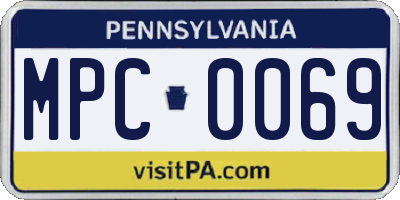 PA license plate MPC0069