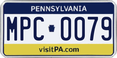 PA license plate MPC0079