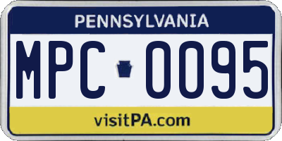 PA license plate MPC0095