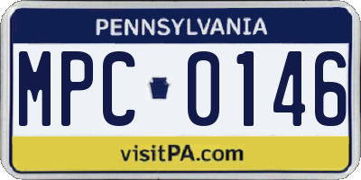 PA license plate MPC0146