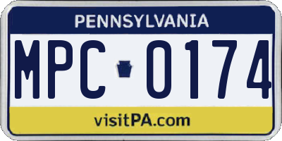 PA license plate MPC0174
