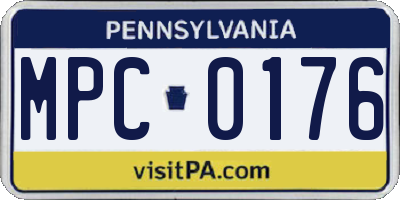 PA license plate MPC0176