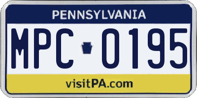 PA license plate MPC0195