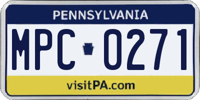 PA license plate MPC0271