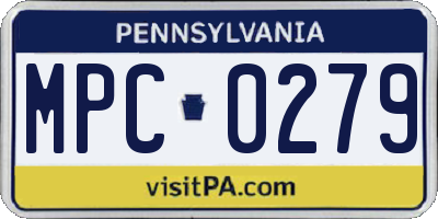 PA license plate MPC0279