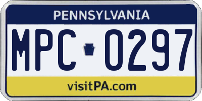PA license plate MPC0297