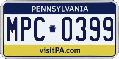 PA license plate MPC0399