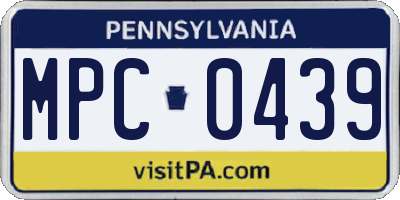 PA license plate MPC0439