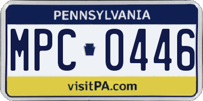 PA license plate MPC0446