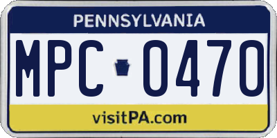 PA license plate MPC0470