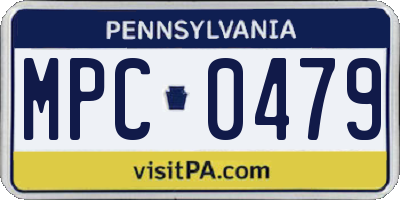 PA license plate MPC0479