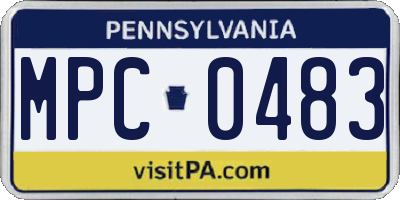 PA license plate MPC0483