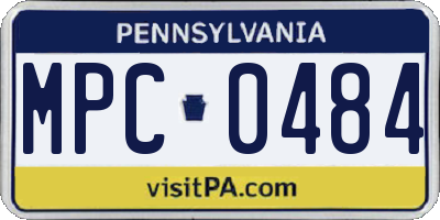 PA license plate MPC0484