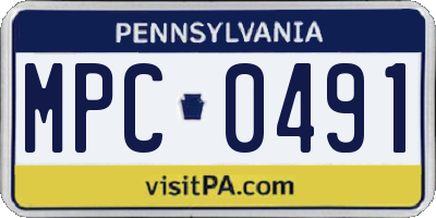 PA license plate MPC0491