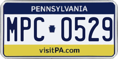 PA license plate MPC0529